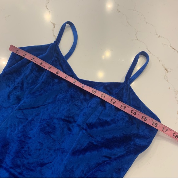 Avon Fashions Sleeveless Blue Velvet Dress w/ Matching Bolero Jacket Size 6 - Picture 5 of 15